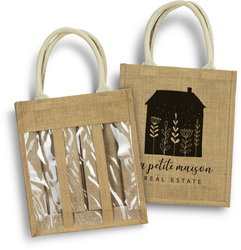 Serena Jute Triple Wine Carrier